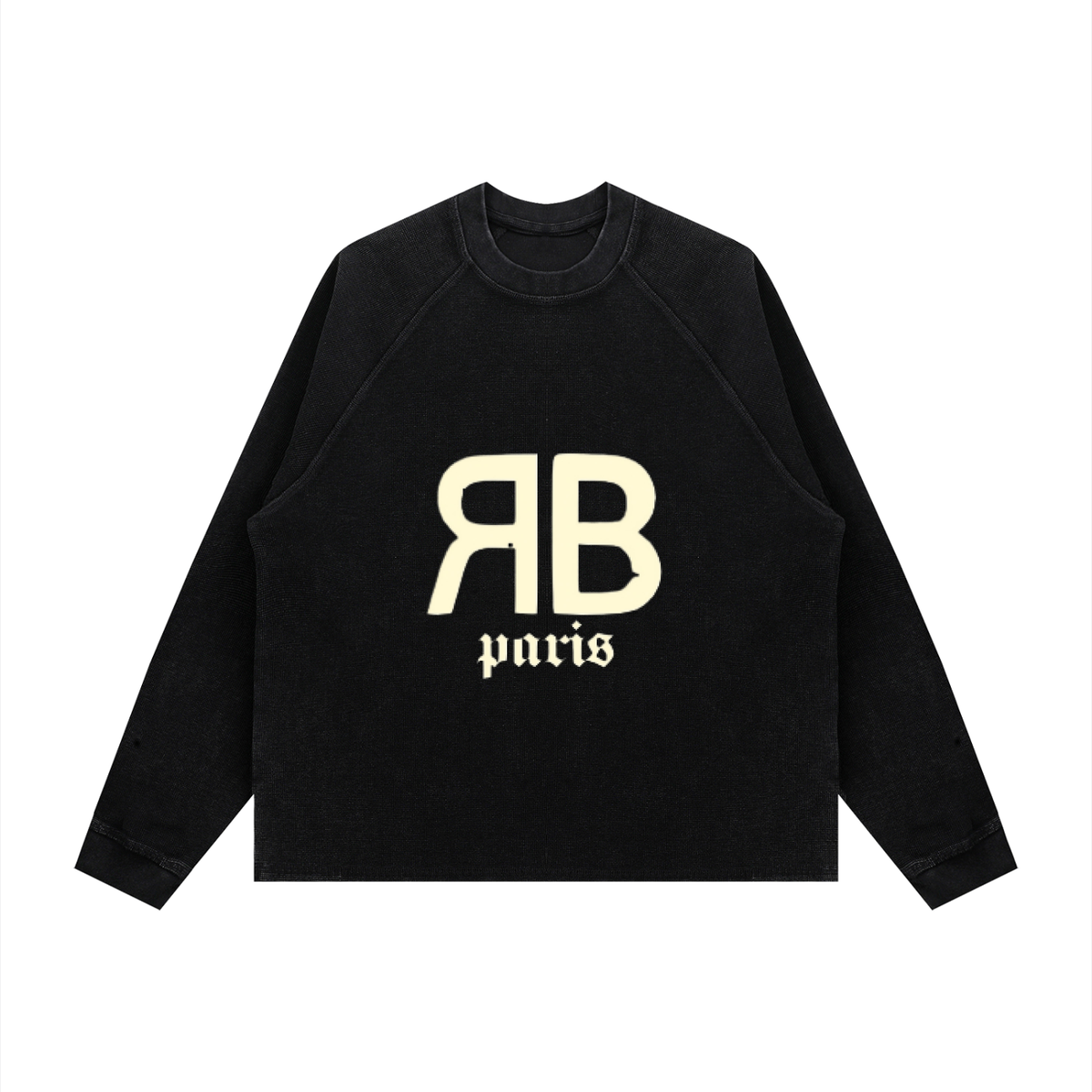 RUE BÉNI waffle knit long sleeve streetwear