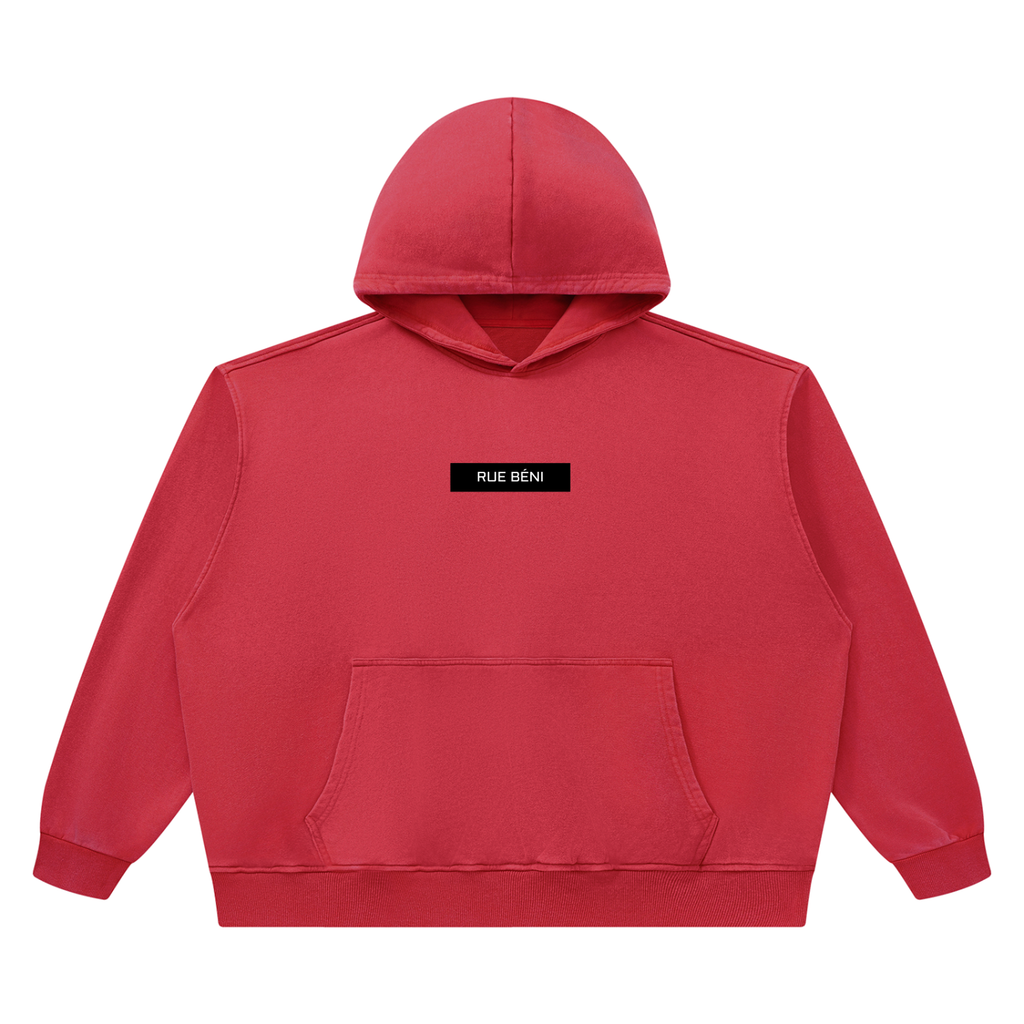 Sweat à capuche boxy en coton délavé — 420 GSM