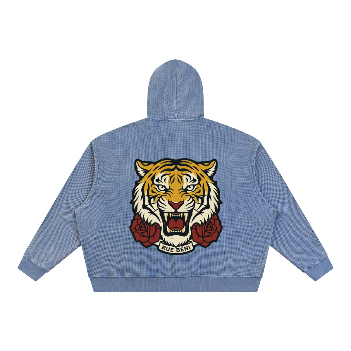 Sweat zippé gaufré Tigre — 380 GSM