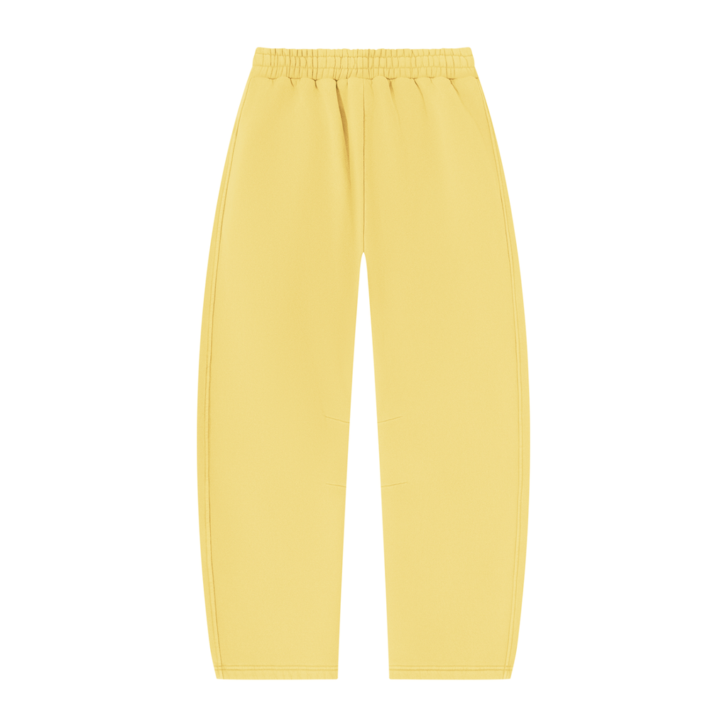 Pantalon de jogging délavé en molleton coupe barrel — 390 GSM