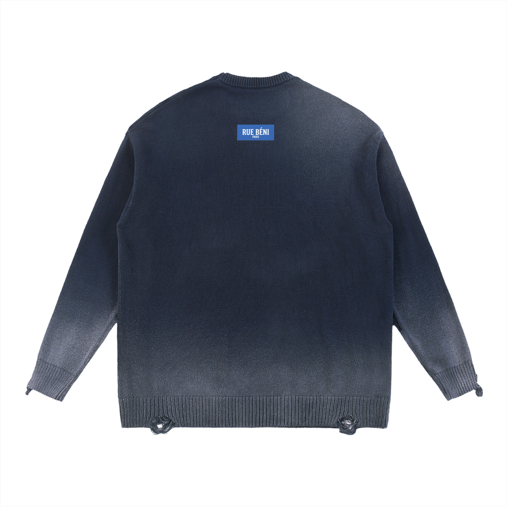 Pull ample délavé à effet usé — 425 GSM