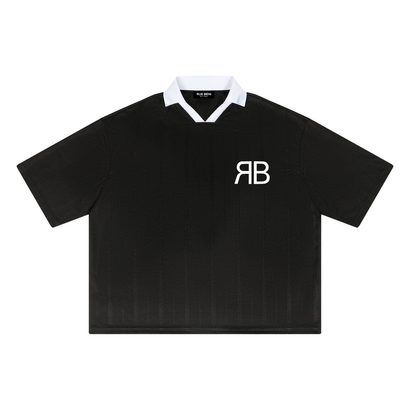 Maillot Soccer Rayé RUE BÉNI — Noir / Boxy