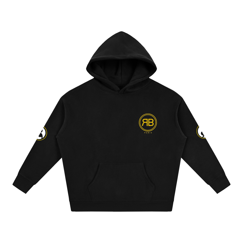 Hoodie Fleece RUE BÉNI — Noir / Oversized