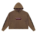 Vintage Washed Frayed-Hem Hoodie