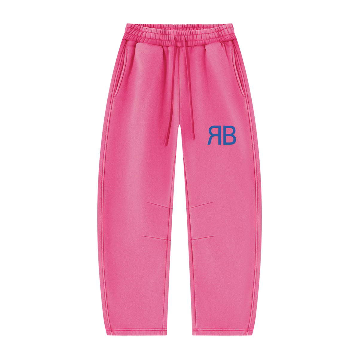 Pantalon de jogging délavé en molleton coupe barrel — 390 GSM