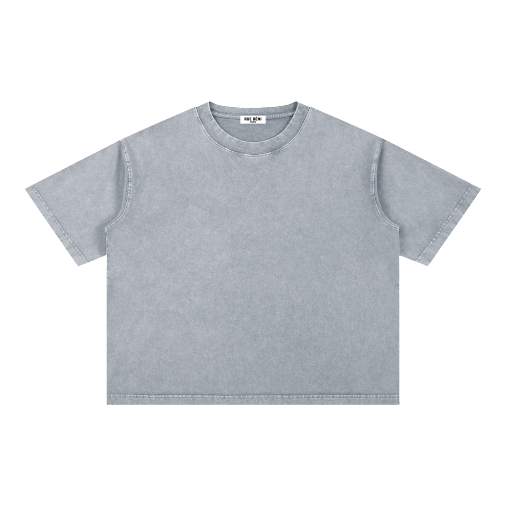 T-shirt ample délavé Signature Cobalt — 275 GSM
