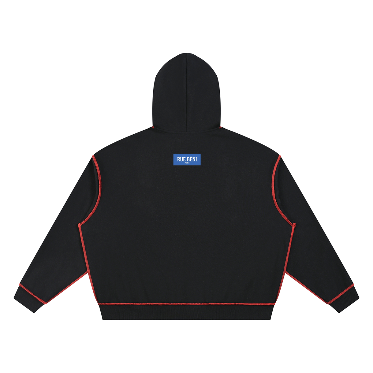 Sweat à capuche ample à surpiqûres — 420 GSM