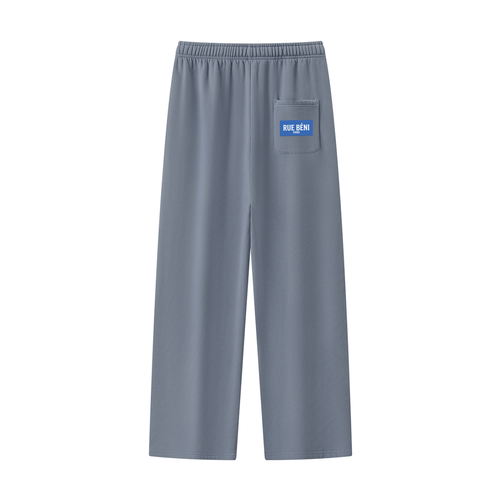 Pantalon de jogging droit délavé — 380 GSM