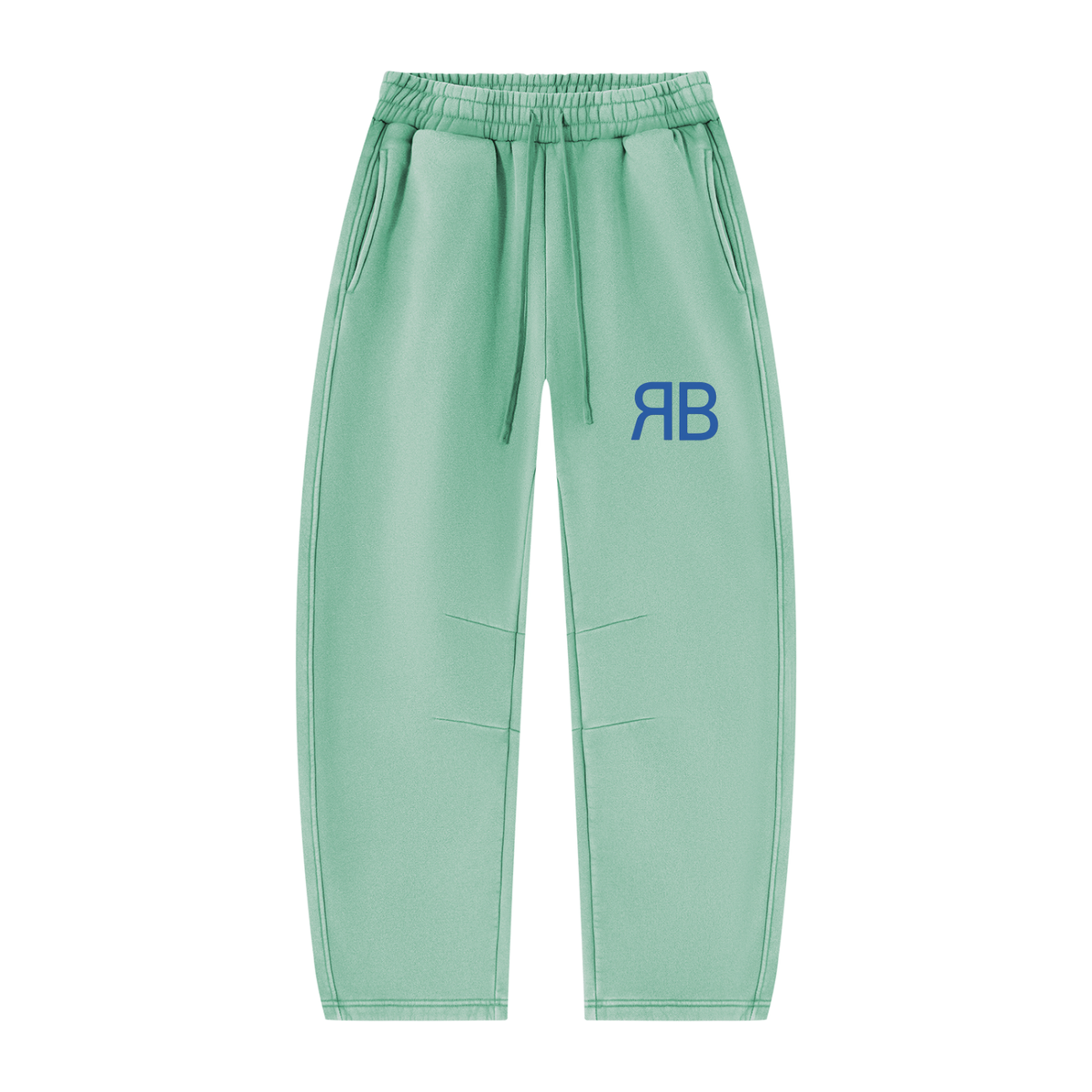 Pantalon de jogging délavé en molleton coupe barrel — 390 GSM