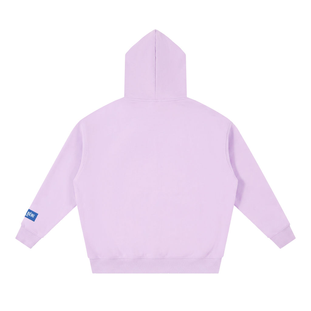 Sweat à capuche ample Signature Cobalt — 345 GSM