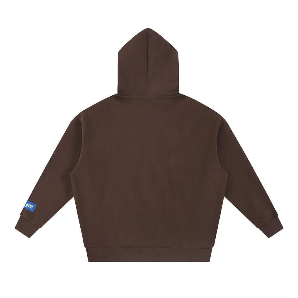 Sweat à capuche ample Signature Cobalt — 345 GSM