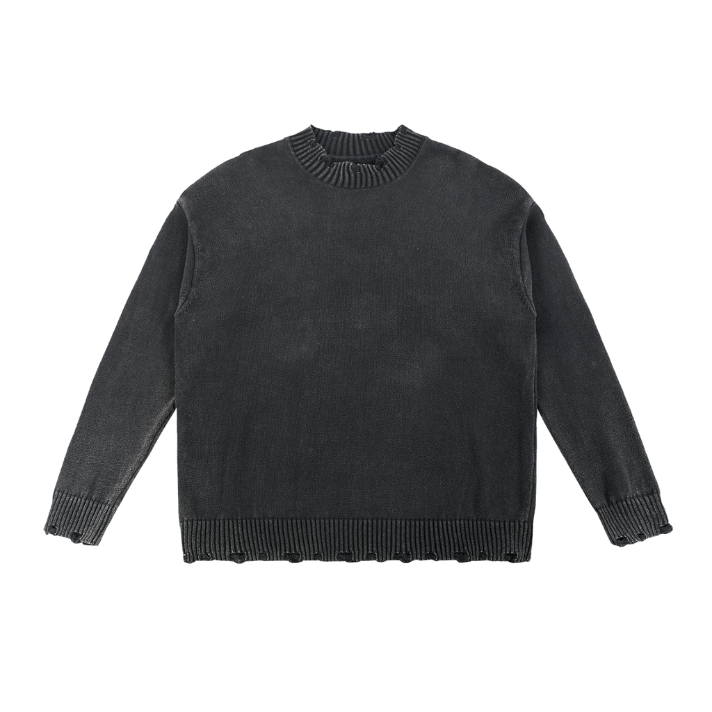 Pull ample délavé et effiloché — 425 GSM