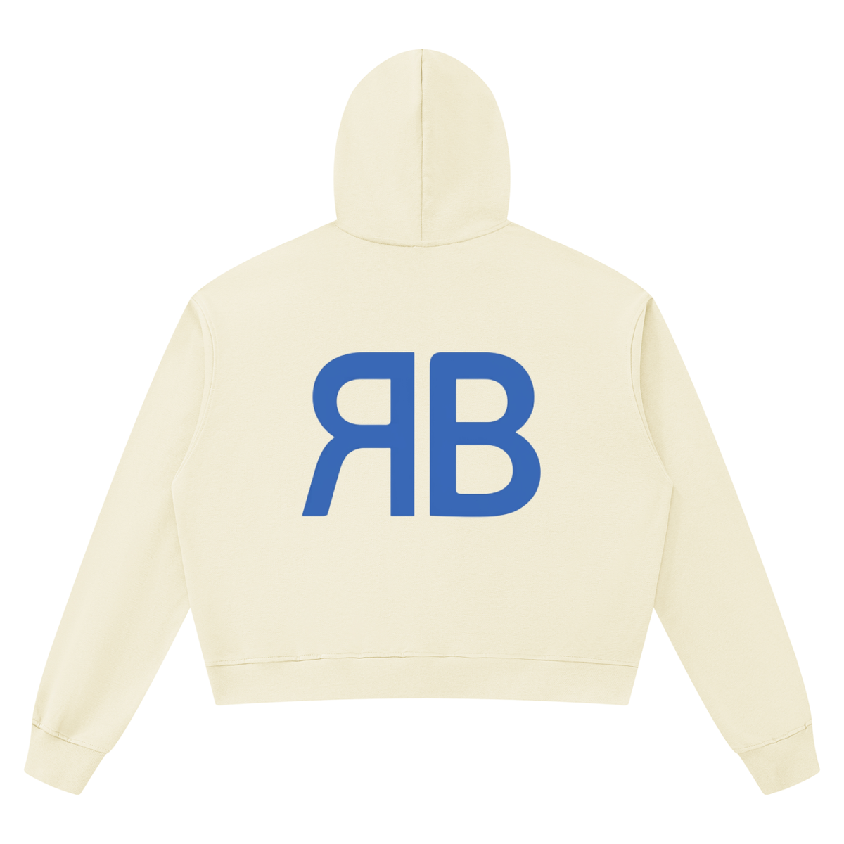 Sweat à capuche à bords francs Monogramme Cobalt — 360 GSM