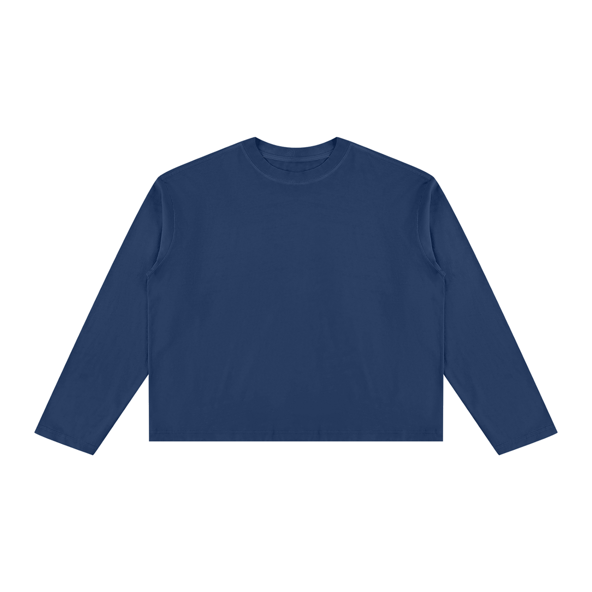 T-shirt ample à manches longues Signature Cobalt — 230 GSM