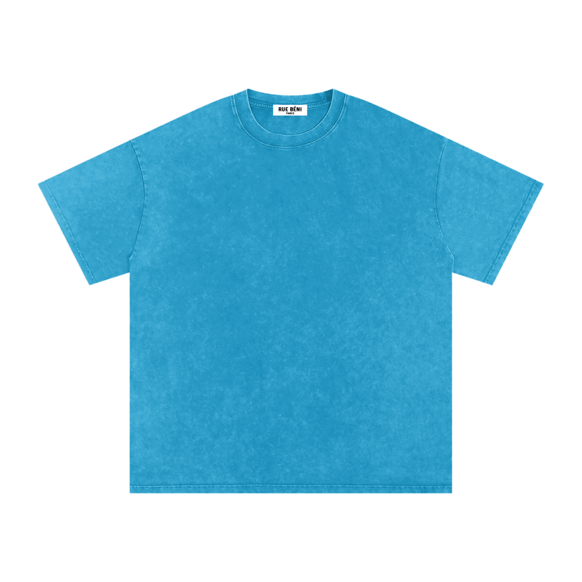 T-shirt ample délavé Signature Cobalt — 250 GSM