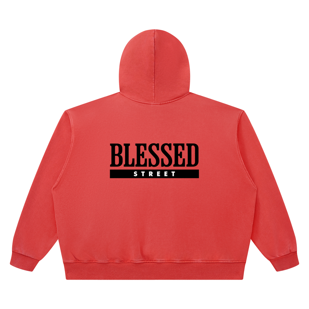 Sweat à capuche boxy en coton délavé — 420 GSM