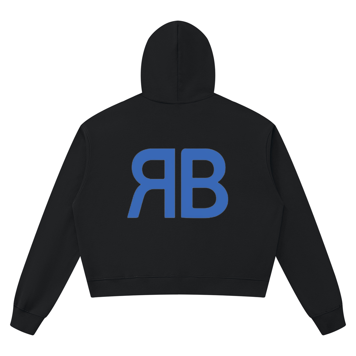 Sweat à capuche à bords francs Monogramme Cobalt — 360 GSM