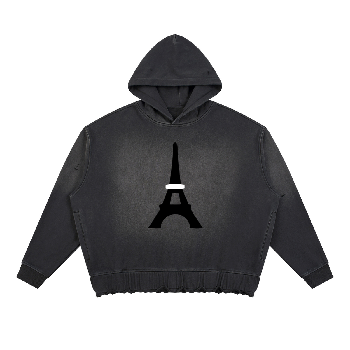 Sweat à capuche délavé Fleur Béni — 370 GSM