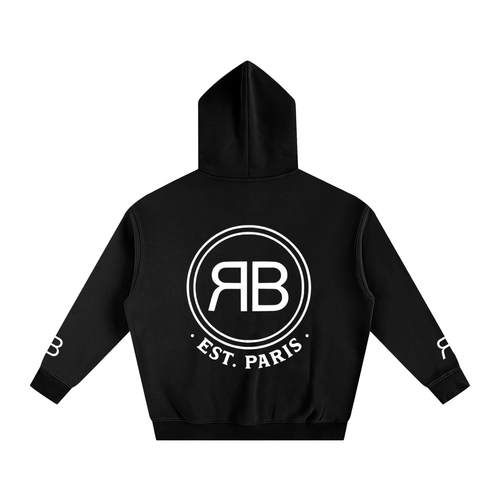 Hoodie Emblème Complet — Noir