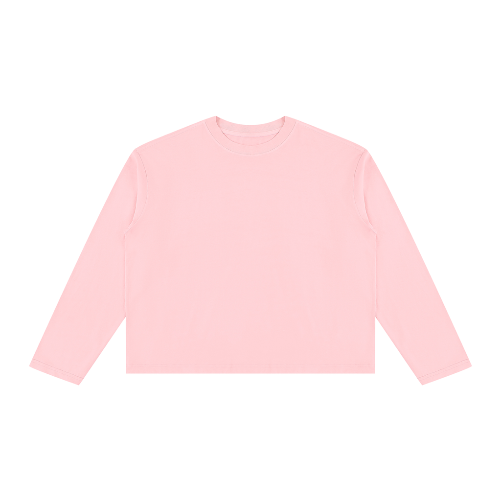 T-shirt ample à manches longues Signature Cobalt — 230 GSM