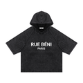 T-shirt ample à capuche Monogramme RB — 240 GSM