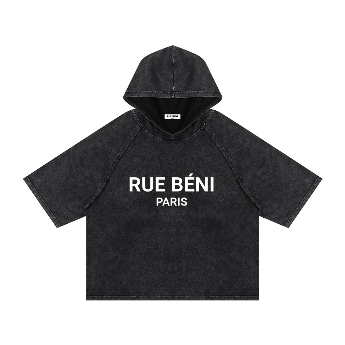 T-shirt ample à capuche Monogramme RB — 240 GSM