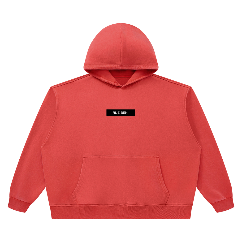 Sweat à capuche boxy en coton délavé — 420 GSM
