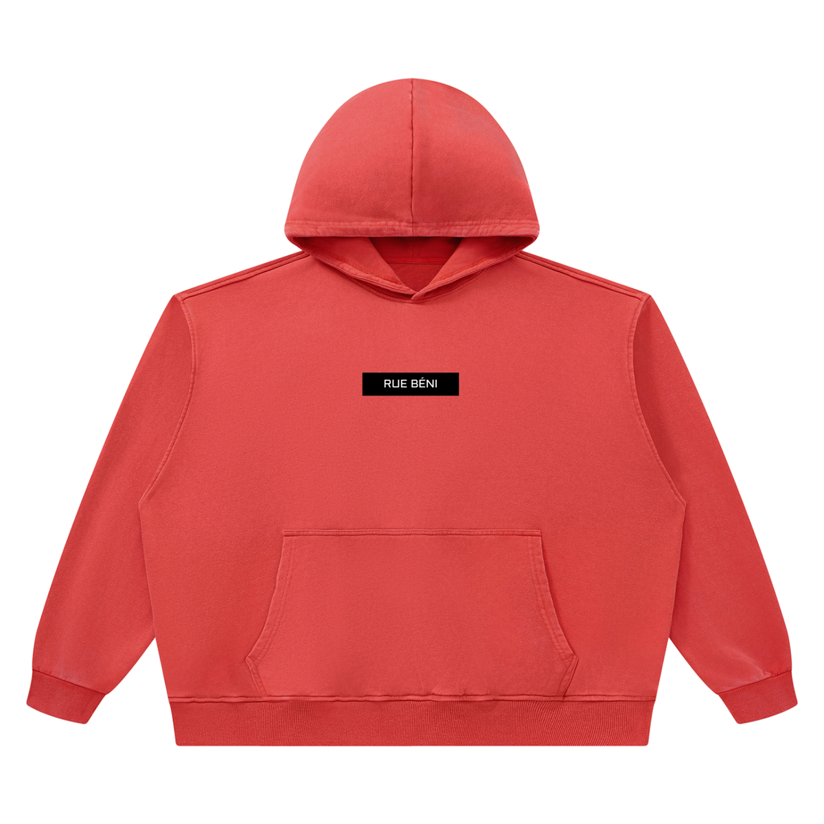 Sweat à capuche boxy en coton délavé — 420 GSM