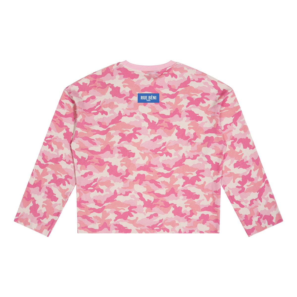 T-shirt à manches longues gaufré Camo Blessed Street — 260 GSM
