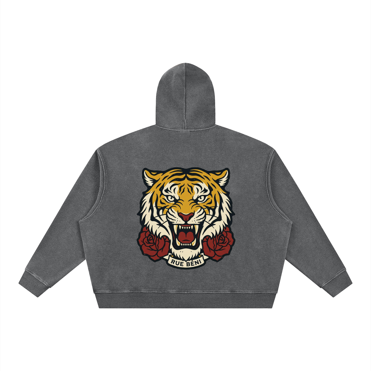 Sweat zippé gaufré Tigre — 380 GSM