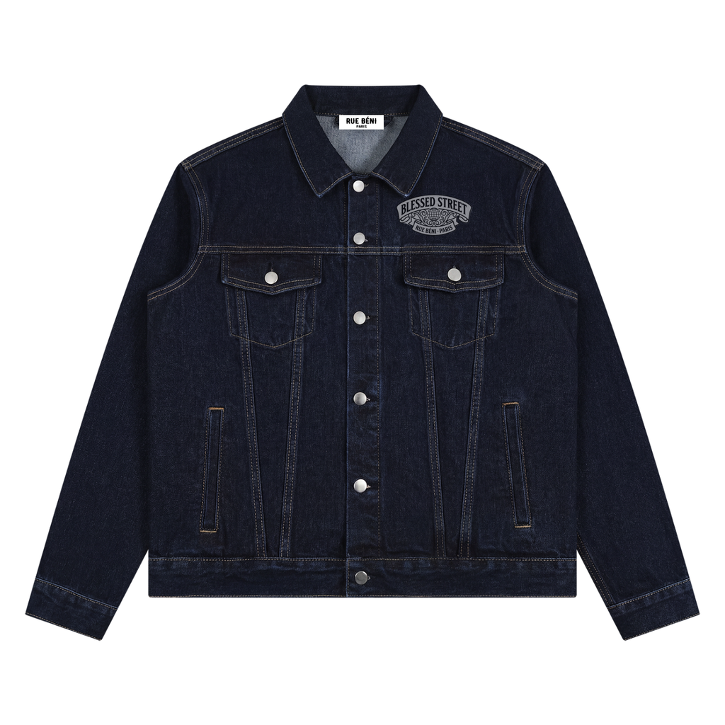 Veste en denim délavé — 440 GSM
