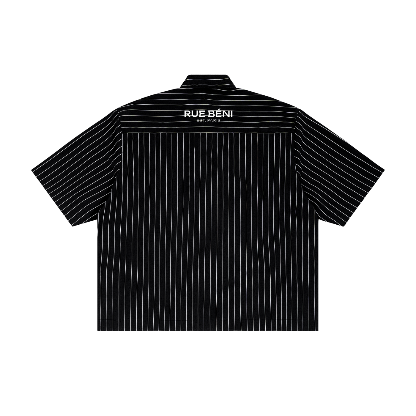 Chemise Rayée Boxy RUE BÉNI — Noir / Boutons