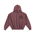 Sweat à capuche ample délavé et effiloché — 350 GSM