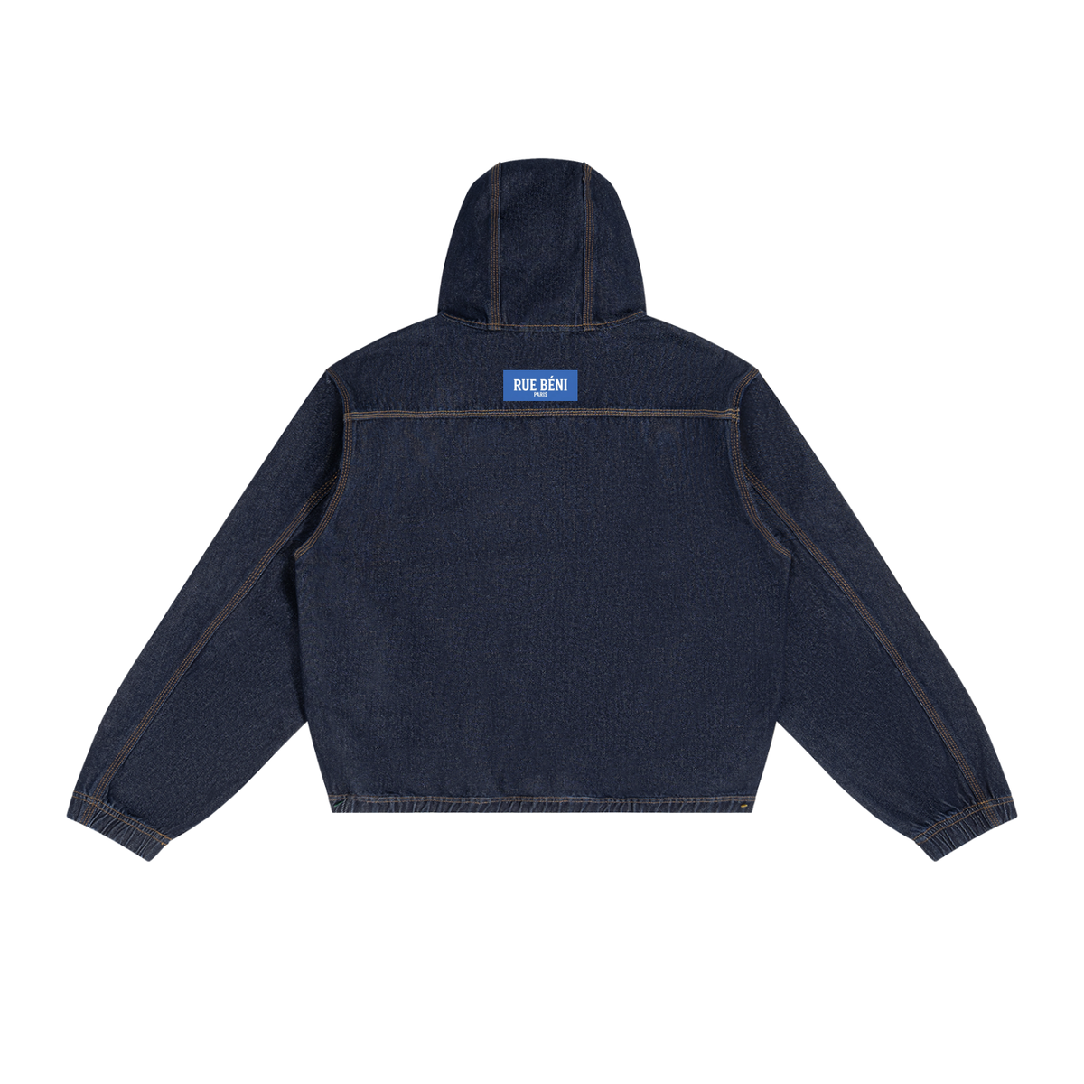 Veste en denim à capuche Blason Paris — 425 GSM