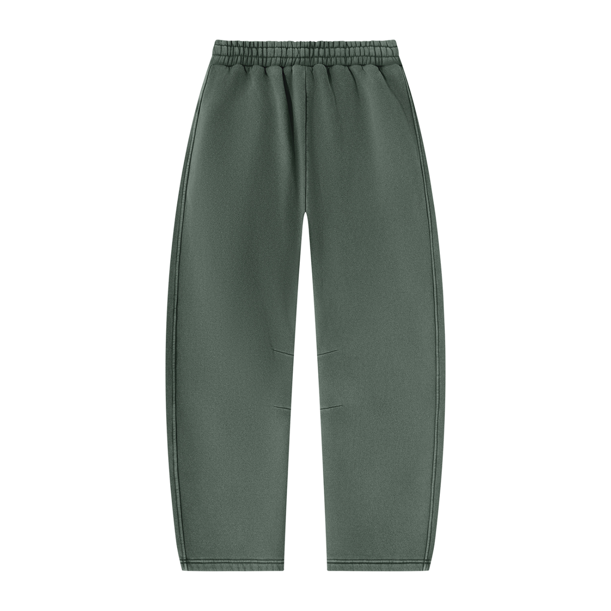 Pantalon de jogging délavé en molleton coupe barrel — 390 GSM
