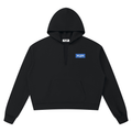 Sweat à capuche à bords francs Monogramme Cobalt — 360 GSM