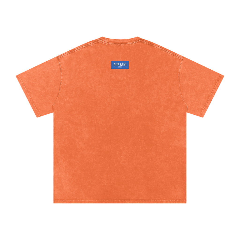 T-shirt ample délavé Signature Cobalt — 250 GSM