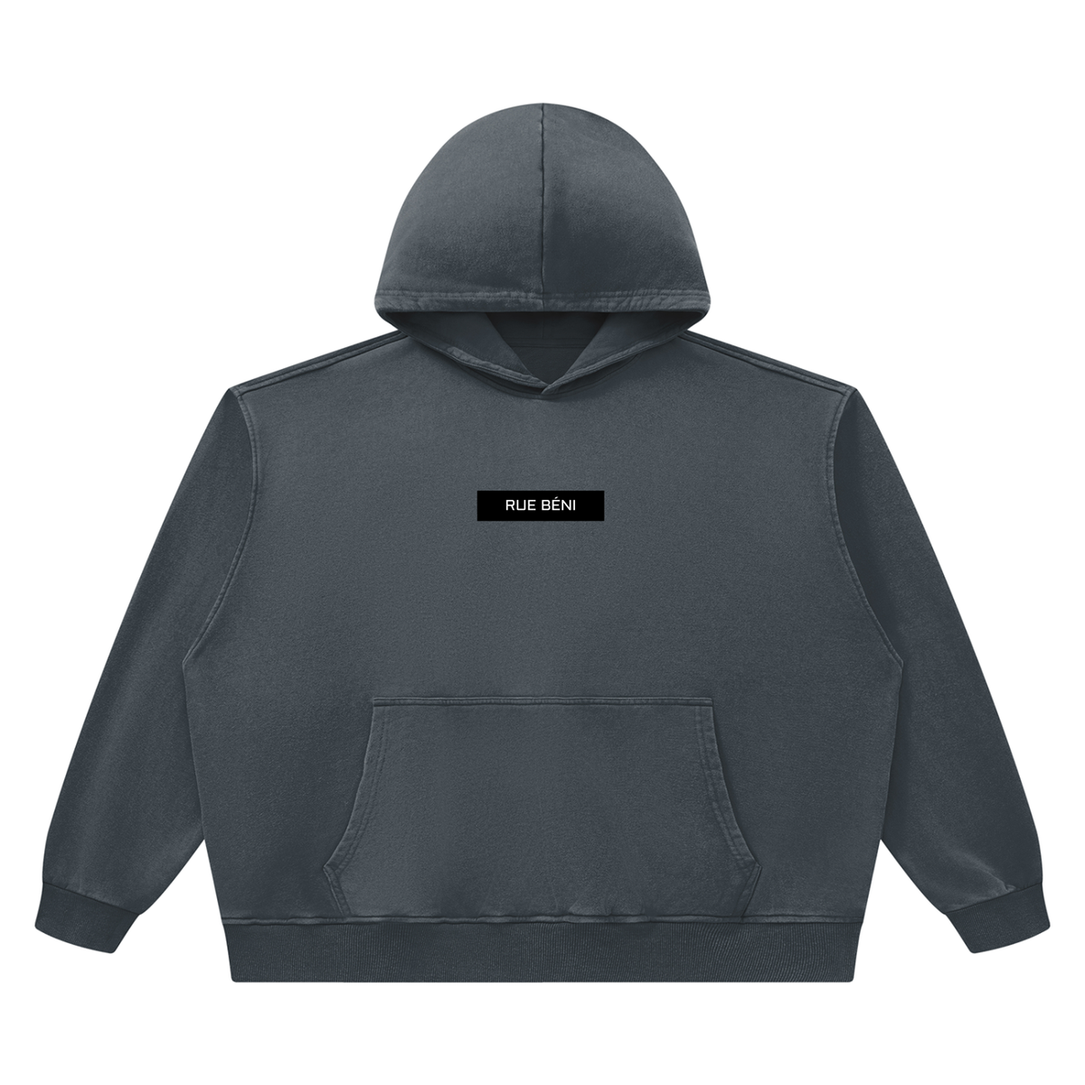 Sweat à capuche boxy en coton délavé — 420 GSM