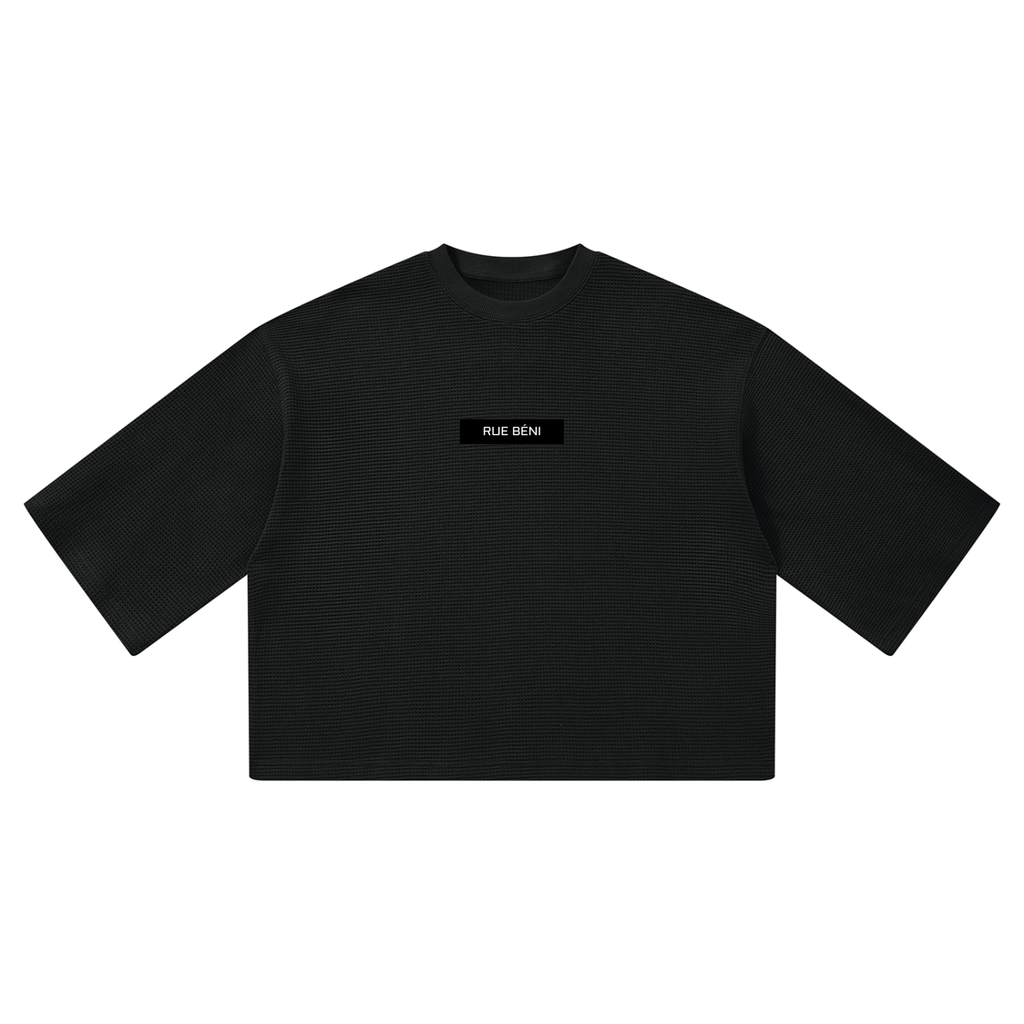 T-shirt gaufré coupe boxy — 350 GSM