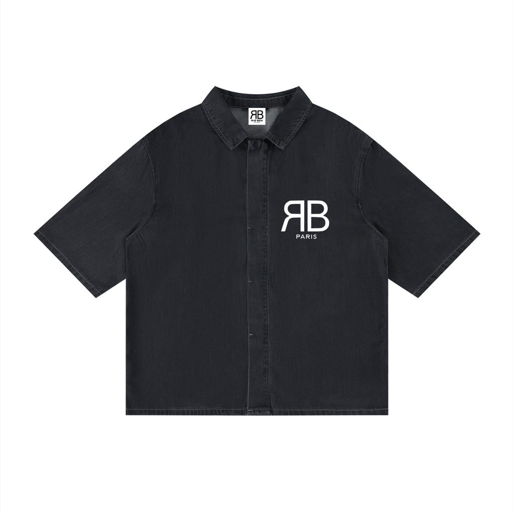 Chemise Lyocell RUE BÉNI — Noir / Vintage Wash