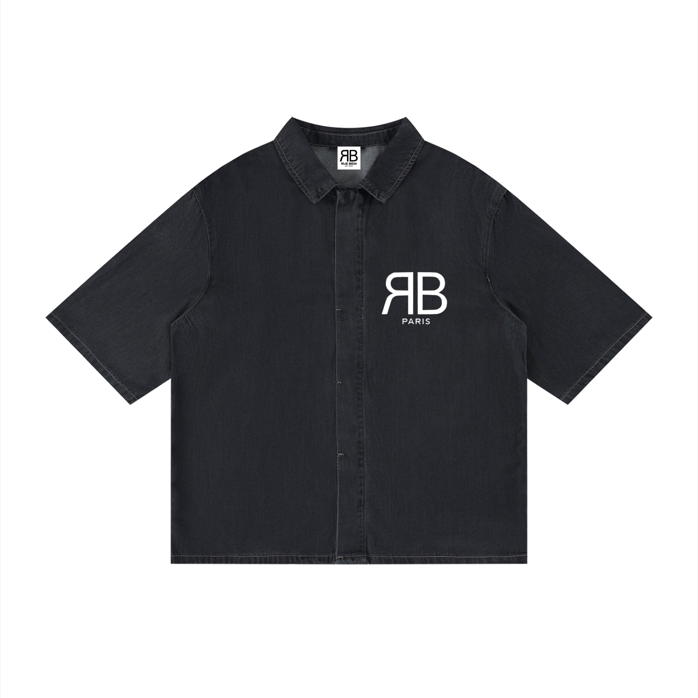 Chemise Lyocell RUE BÉNI — Noir / Vintage Wash