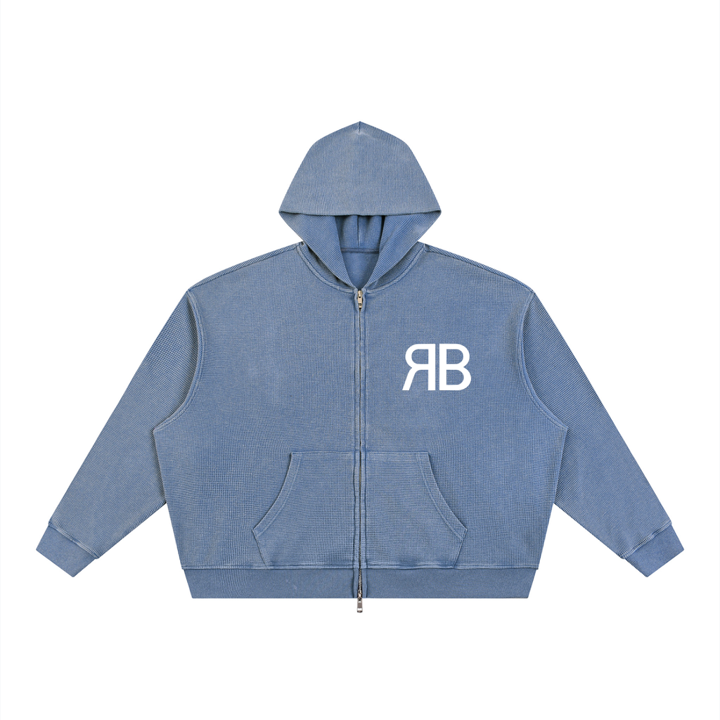 Sweat zippé gaufré Tigre — 380 GSM