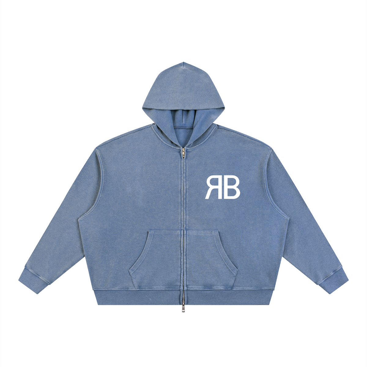 Sweat zippé gaufré Tigre — 380 GSM