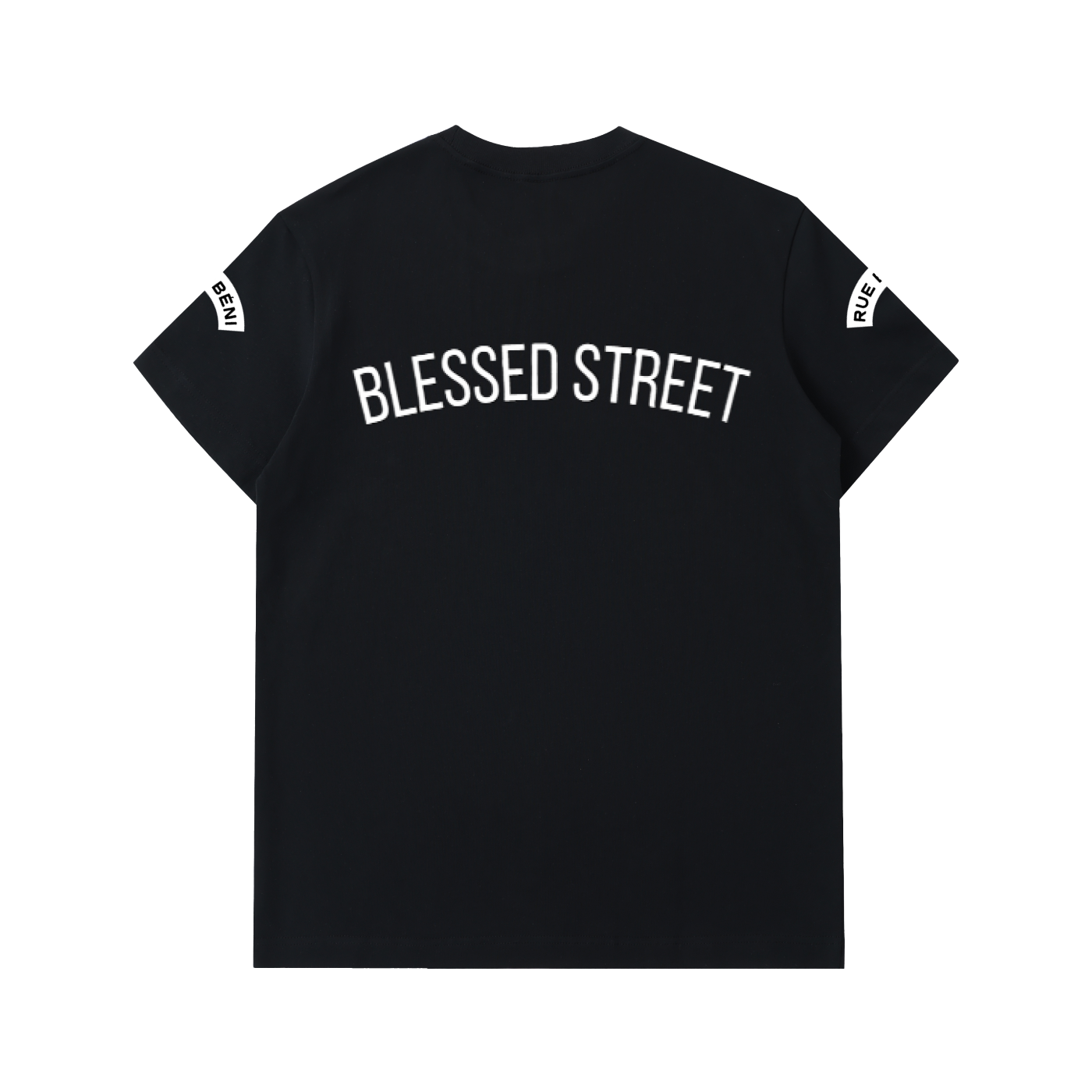 Tee Essential BLESSED STREET — Noir / Heavyweight