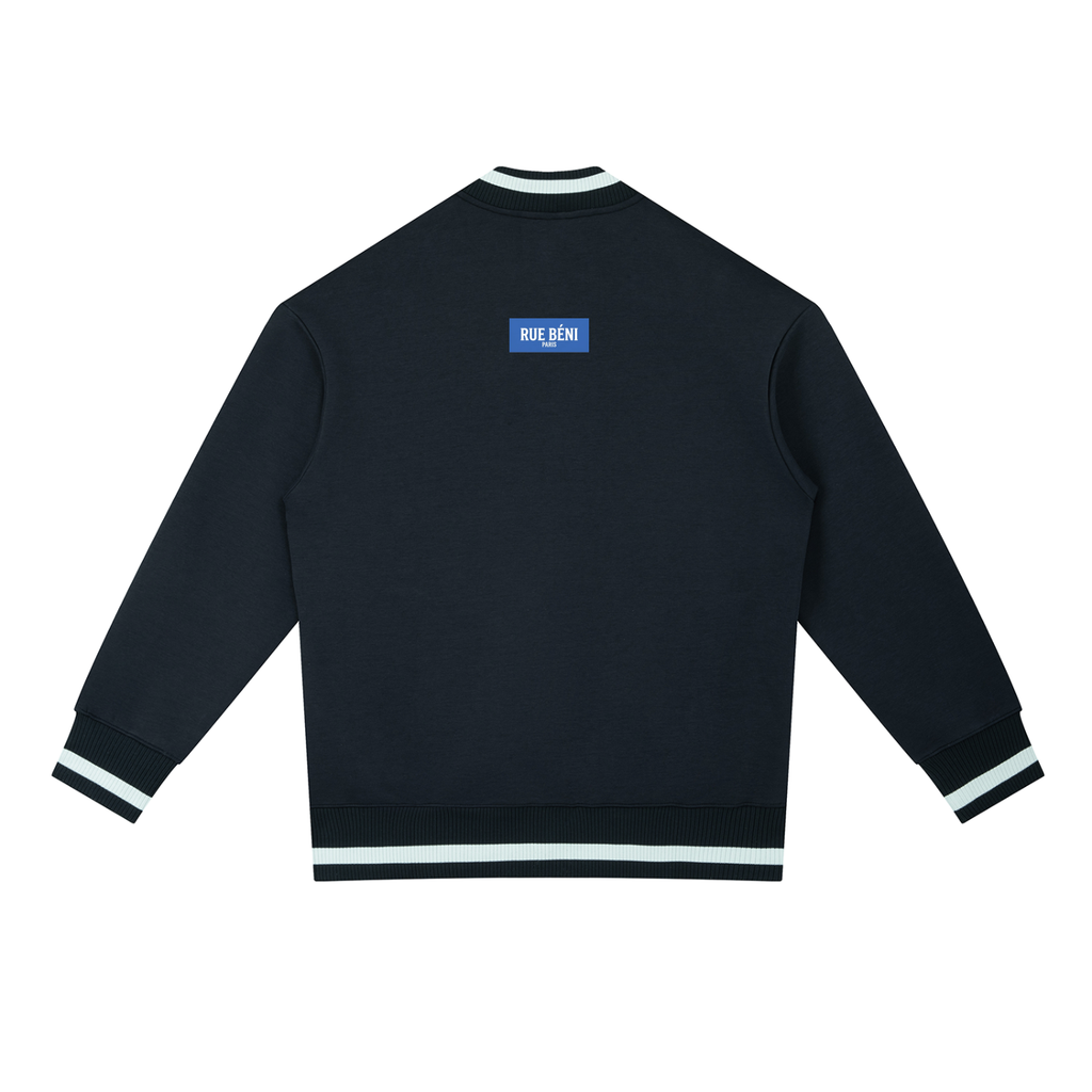 Blouson bomber zippé à passepoils contrastés — 400 GSM