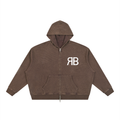 Sweat zippé gaufré Tigre — 380 GSM