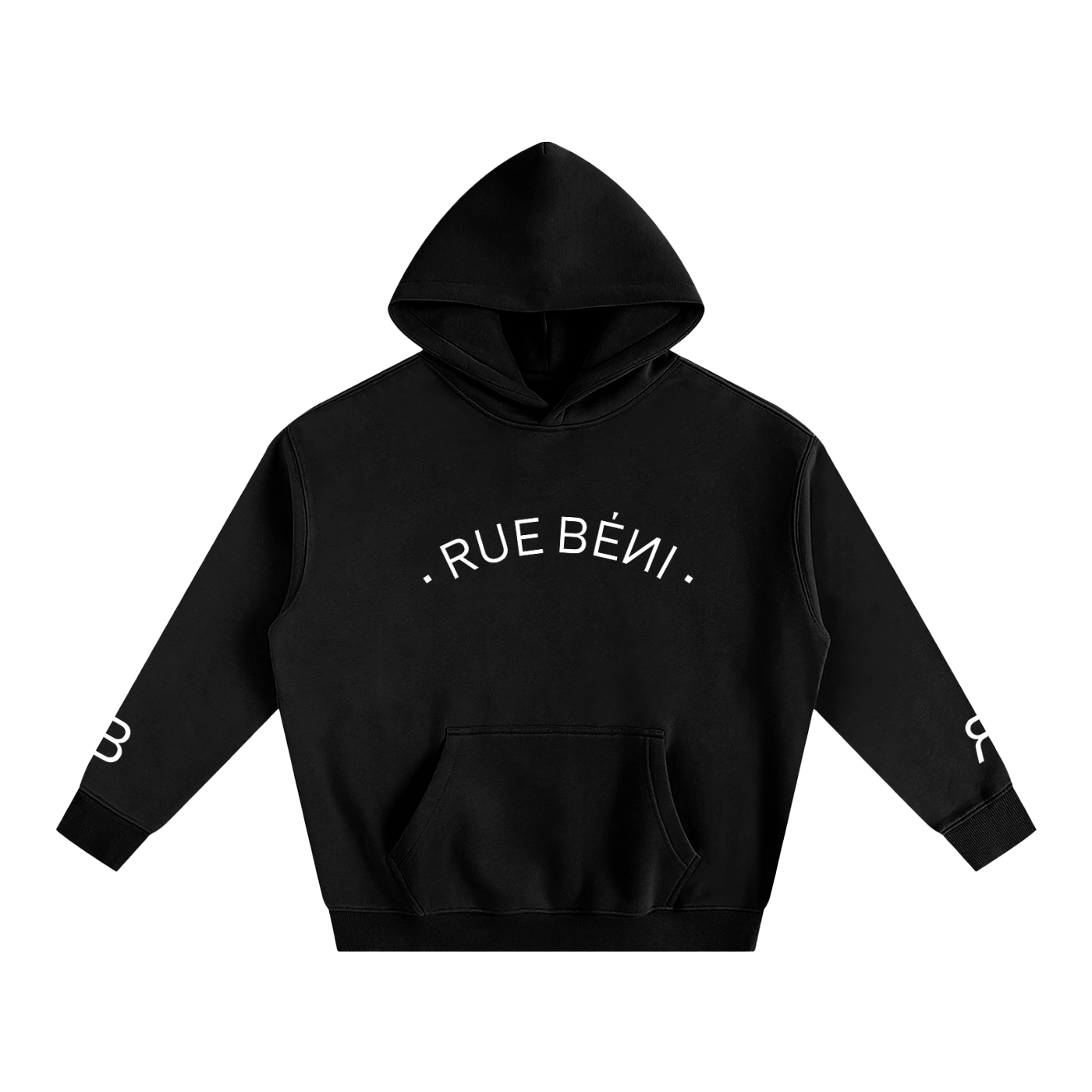 Hoodie Emblème Complet — Noir