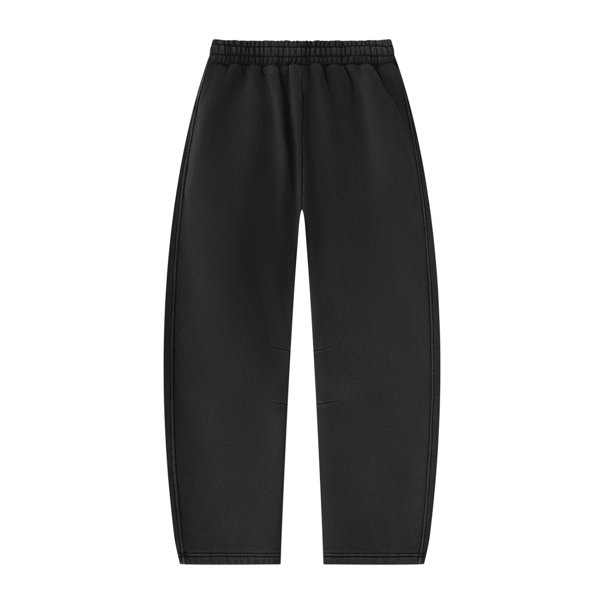 Pantalon de jogging délavé en molleton coupe barrel — 390 GSM