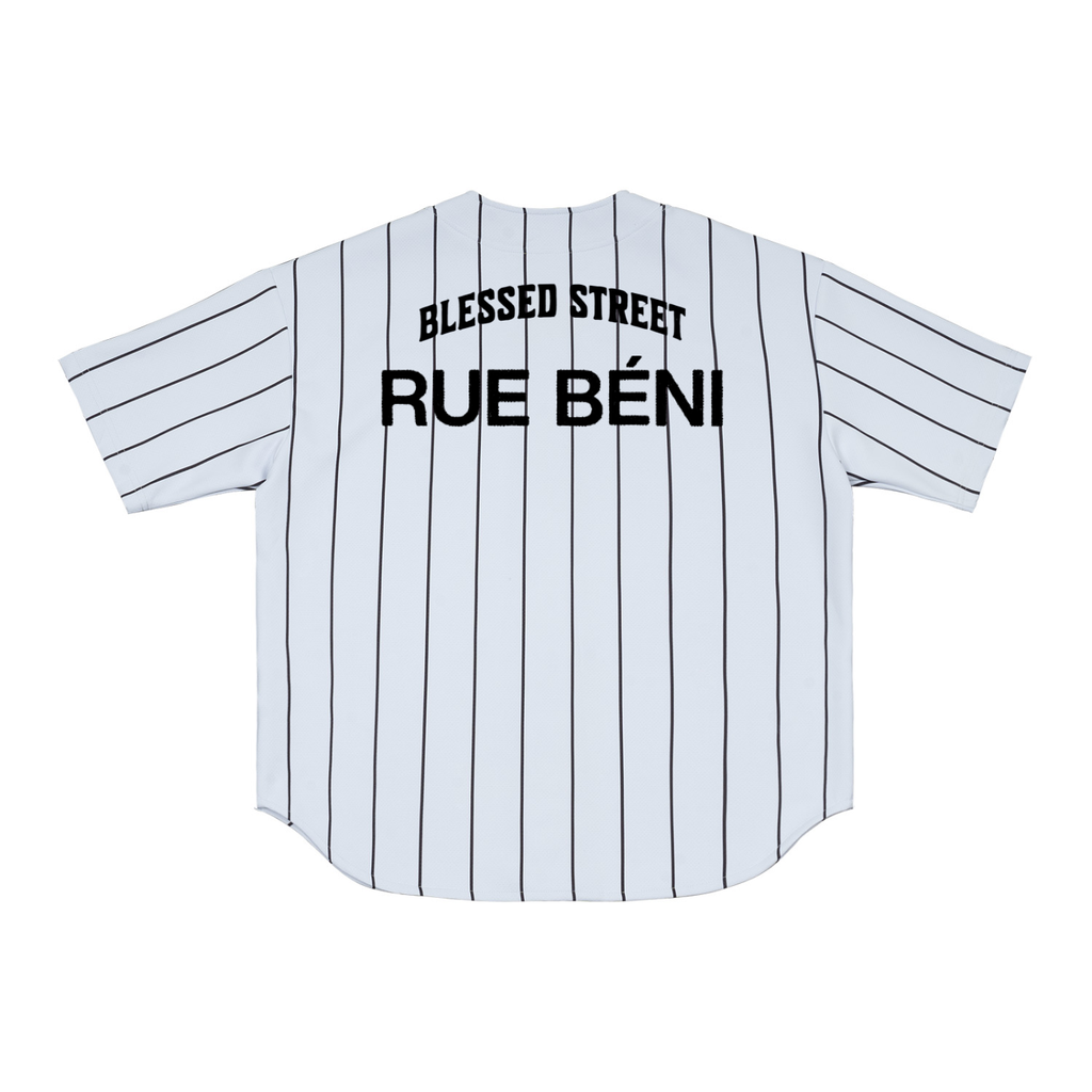 Maillot de baseball à rayures Blessed Street — 280 GSM