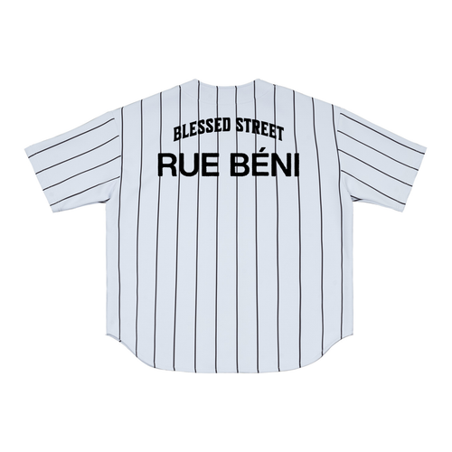 Maillot de baseball à rayures Blessed Street — 280 GSM